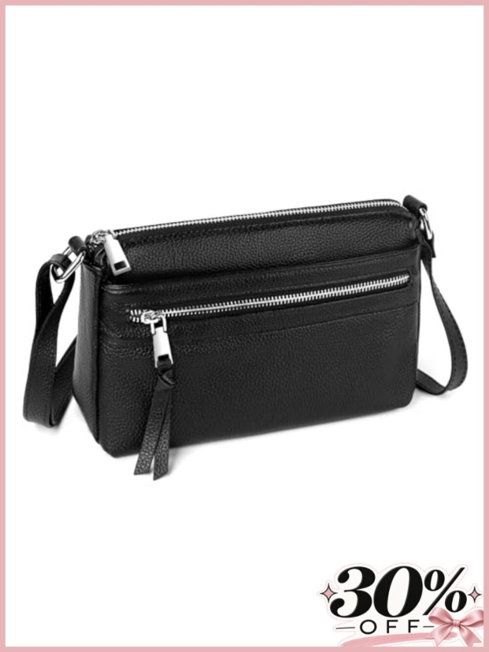 Genuine Leather Crossbody Bag RFID Small Travel Purse